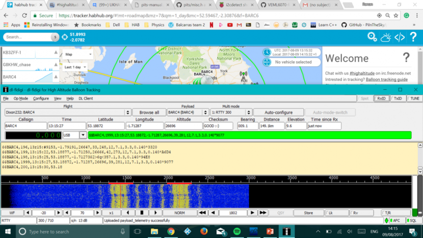 Example of successful tracking